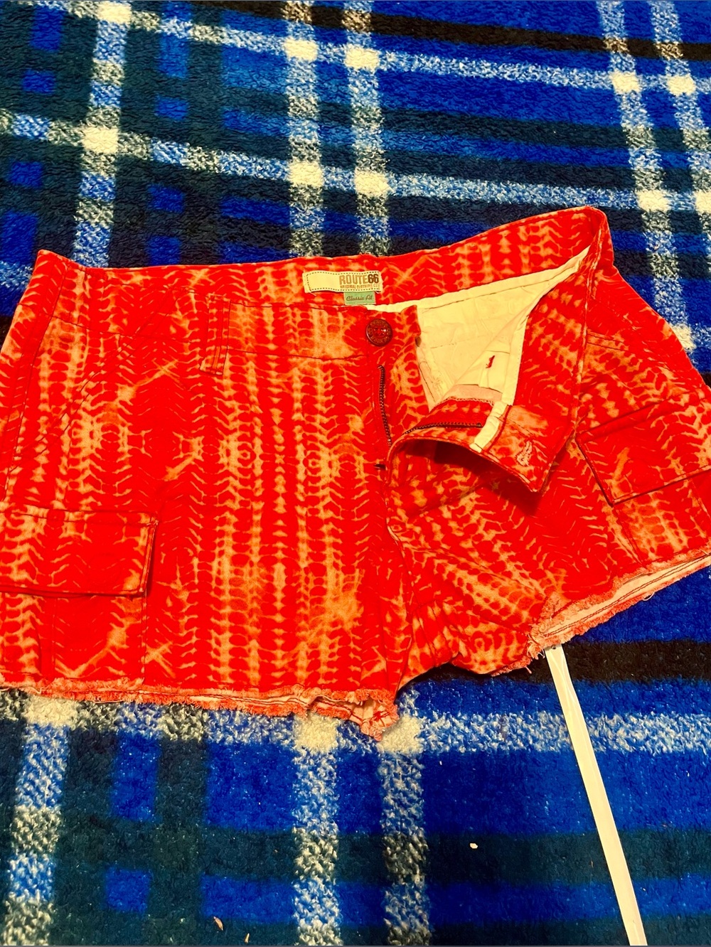 Route 66 Orange Tie-Dye Women’s Cargo Shorts